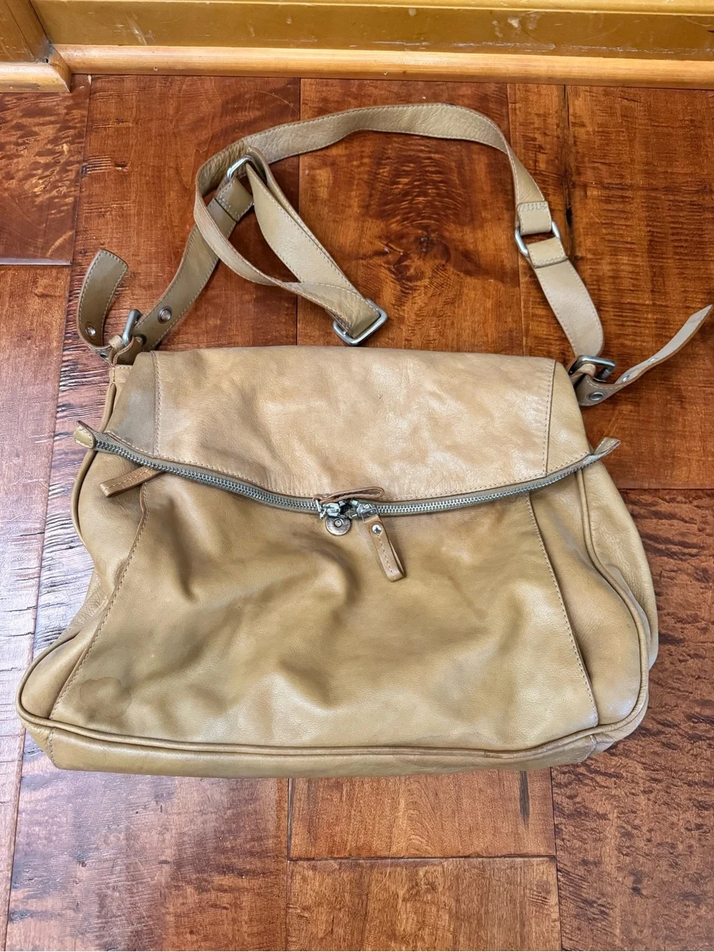 Tan Leather Crossbody Laptop Bag - Women Laptop Bag